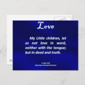 Liebe 1 John 3-18 Postkarte (Vorne/Hinten)