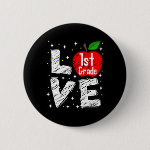 Liebe 1. Klasse Apfel Spaß Ck Zur Schule Lehrer Ge Button