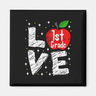 Liebe 1. Klasse Apfel Spaß Ck Zur Schule Lehrer Ge Magnet