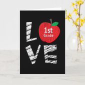 Liebe 1. Klasse Kinder zurück zum Schullehrer Karte (Gelbe Blume)