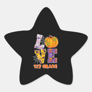 Liebe 1. Klasse Lehrer SchulHalloween-Geschenk Stern-Aufkleber