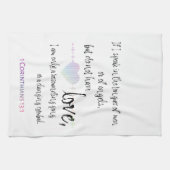 Liebe 1 Korinther 13:1 Geschirrtuch (Horizontal)