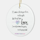 Liebe 1 Korinther 13:1 Keramik Ornament (Links)