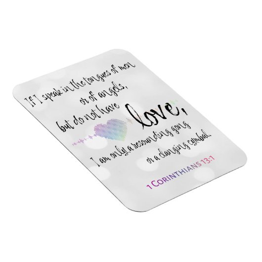 Liebe 1 Korinther 13:1 Magnet (Rechte Seite)