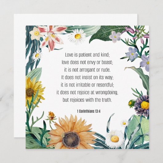 Liebe, 1 Korinther 13:4, (Vorne/Hinten)