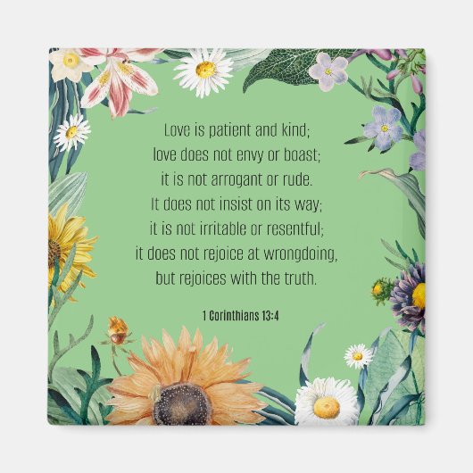 Liebe, 1 Korinther 13:4, Magnet (Vorne)