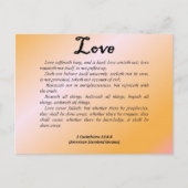 Liebe 1 Korinther 13-4 Postkarte (Vorderseite)