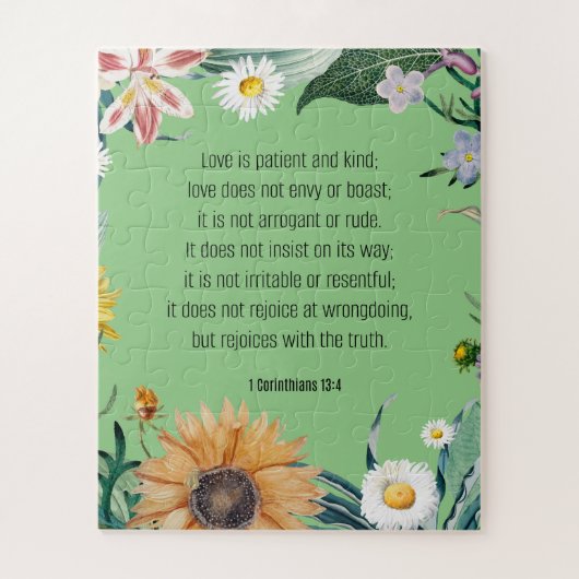 Liebe, 1 Korinther 13:4, Puzzle (Vertikal)