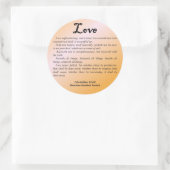 Liebe 1 Korinther 13-4 Runder Aufkleber (Tasche)