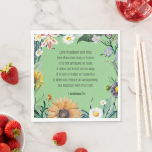 Liebe, 1 Korinther 13:4, Serviette