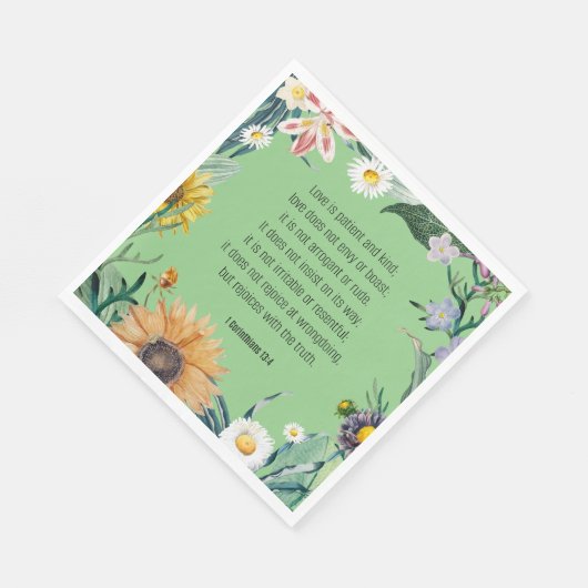 Liebe, 1 Korinther 13:4, Serviette (Ecke)