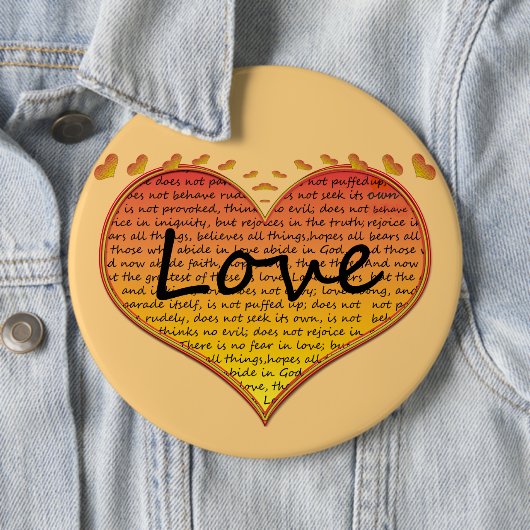 Liebe 1 Korinther 13 Herz Button (Beispiel)