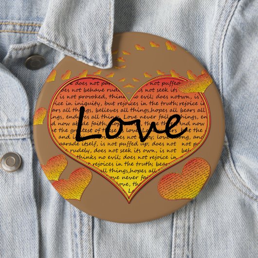Liebe 1 Korinther 13 Herz Button (Beispiel)