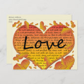 Liebe 1 Korinther 13 Herz Postkarte (Vorne/Hinten)