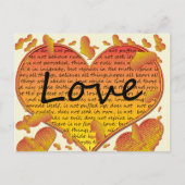 Liebe 1 Korinther 13 Herz Postkarte (Vorderseite)
