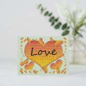 Liebe 1 Korinther 13 Herz Postkarte (Stehend Vorderseite)