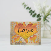 Liebe 1 Korinther 13 Herz Postkarte (Stehend Vorderseite)