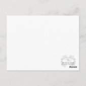 Liebe 1 Korinther 13 Herz rosa Postkarte (Rückseite)