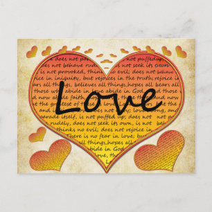 Liebe 1 Korinther 13 Herzen Postkarte