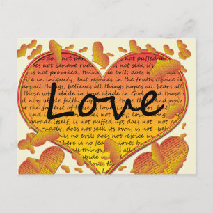 Liebe 1 Korinther 13 Herzen Postkarte