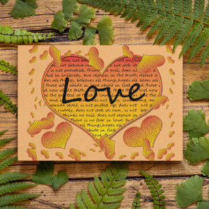 Liebe 1 Korinther 13 Herzen Postkarte
