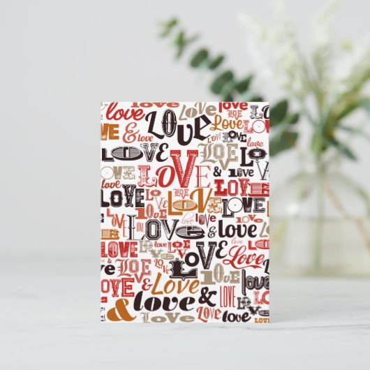 LIEBE 1 POSTKARTE (Stehend Vorderseite)