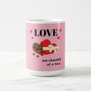 Liebe 1 Schokolade zu einem zeitgenössischen Zitat Kaffeetasse