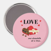 Liebe 1 Schokolade zu einem zeitgenössischen Zitat Magnet (Vorderseite/Rückseite)