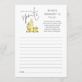 Liebe 1. Spritz Who's Memory Brautparty Game Einladung (Vorderseite)