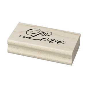 LIEBE 1"x2.5" Briefmarke aus Kautschuk / Flämisch Gummistempel