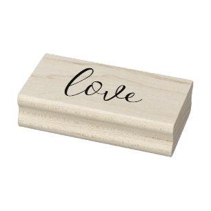 LIEBE 1"x2.5" Gummi-Briefmarke / Trendskript Gummistempel