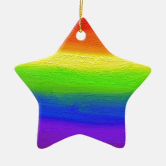 LIEBE 2016 = LIEBE Regenbogen Keramik Ornament (Vorne)
