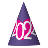Liebe 2022 Ultra-Violett New Years Party hat Partyhütchen (Vorderseite)