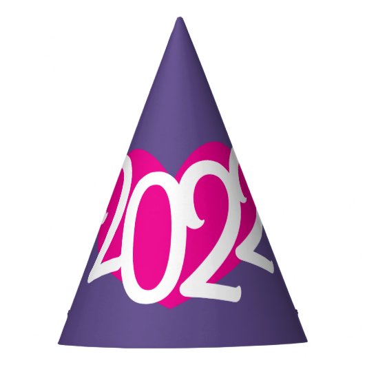 Liebe 2022 Ultra-Violett New Years Party hat Partyhütchen (Vorderseite)