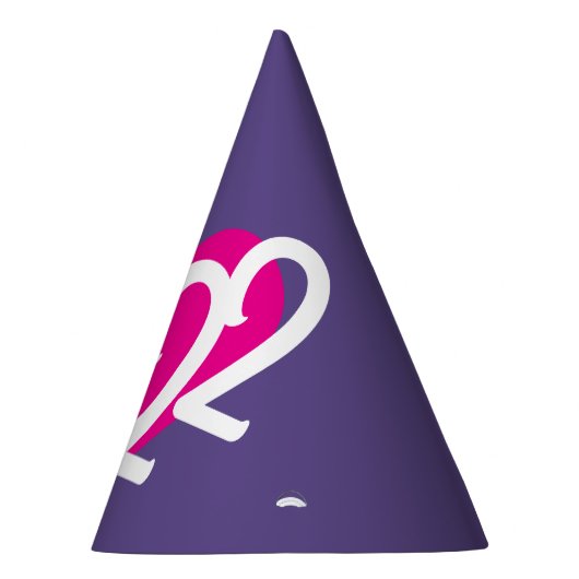 Liebe 2022 Ultra-Violett New Years Party hat Partyhütchen (Rechts)