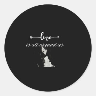 Liebe 2024 runder aufkleber