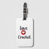 Liebe 2 Crochet-Gepäckmarke Gepäckanhänger (Vorderseite Vertikal)