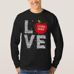 Liebe 2. Klasse Cool erster Schultag T-Shirt