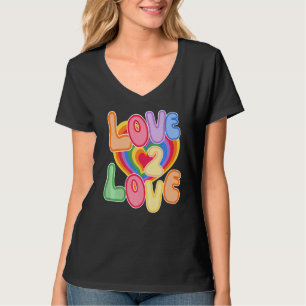 Liebe 2 Liebe Regenbogen Ästhetik Sommer T-Shirt