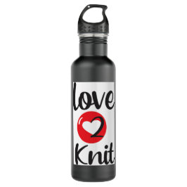 LIEBE 2 STRICK EDELSTAHLFLASCHE