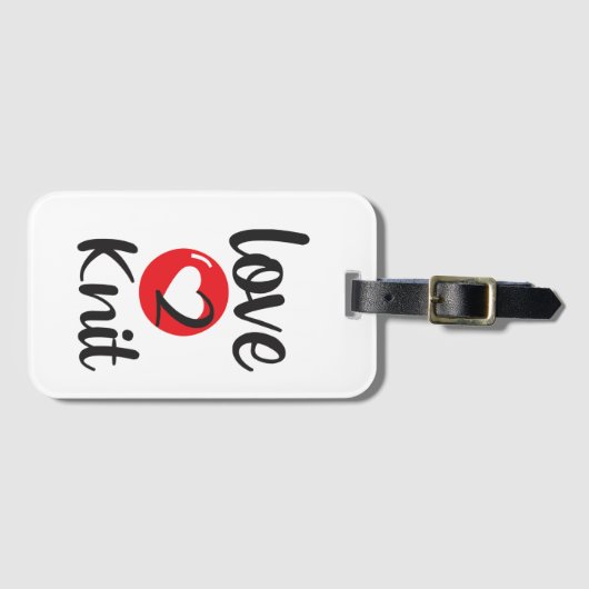 LIEBE 2 STRICK GEPÄCKANHÄNGER (Vorderseite (Horizontal))