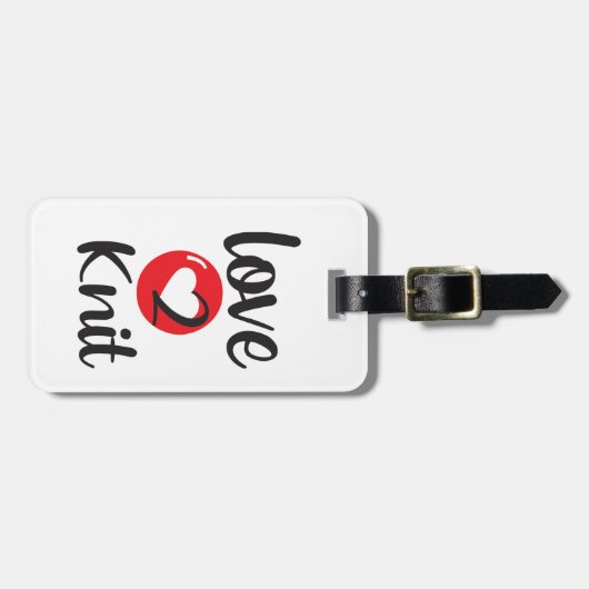 LIEBE 2 STRICK GEPÄCKANHÄNGER (Vorderseite horizontal)