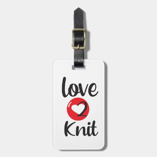 LIEBE 2 STRICK GEPÄCKANHÄNGER (Vorderseite vertikal)