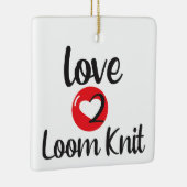 LIEBE 2 STRICK KERAMIKORNAMENT (Rechts)