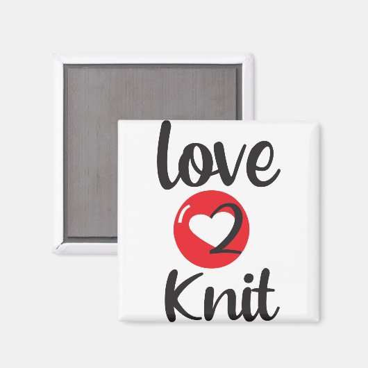 LIEBE 2 STRICK MAGNET (Vorderseite/Rückseite)