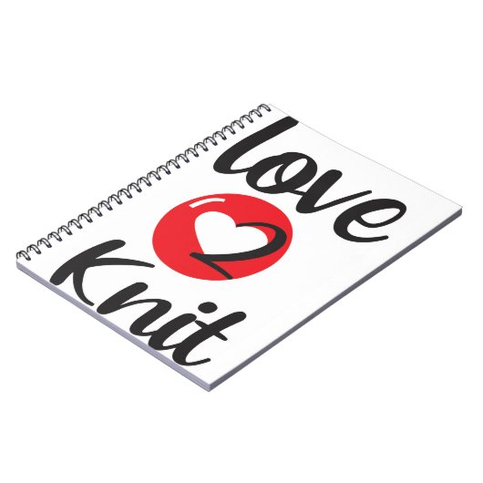 LIEBE 2 STRICK NOTIZBLOCK (Linke Seite)