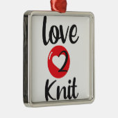 LIEBE 2 STRICK ORNAMENT AUS METALL (Rechts)