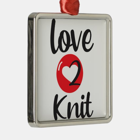 LIEBE 2 STRICK ORNAMENT AUS METALL (Rechts)