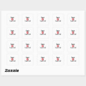 LIEBE 2 STRICK QUADRATISCHER AUFKLEBER (Blatt)