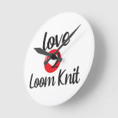 LIEBE 2 STRICK RUNDE WANDUHR (Winkel)